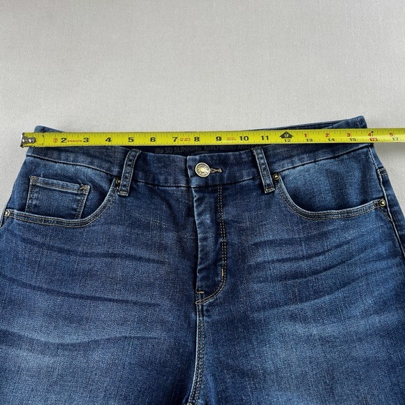 Chico's Embroidered So Slimming Ankle Jeans Chico's Size 1 Sz 10 Denim Stretch - Picture 12 of 13